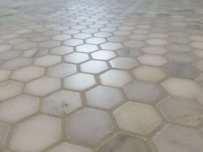 hex tile, marble hex tile, marble hex tile disaster, marble hex tile grout, marble hex tile ruined, marble hex tile damaged, marble hex tile fix